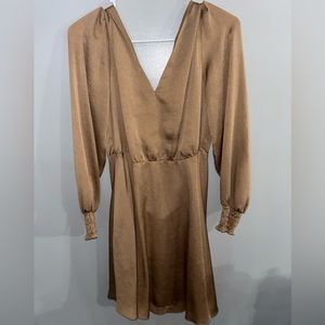 Brown satin dress
